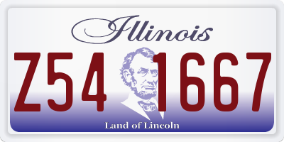 IL license plate Z541667
