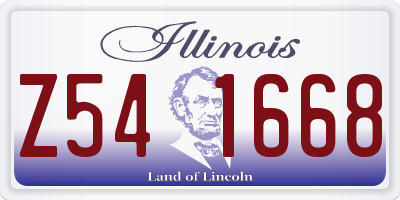 IL license plate Z541668