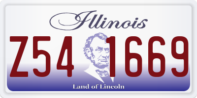 IL license plate Z541669