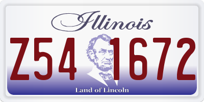 IL license plate Z541672