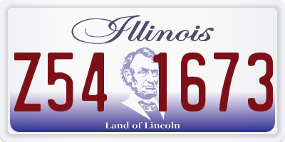 IL license plate Z541673