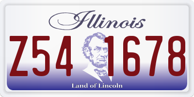 IL license plate Z541678