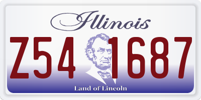 IL license plate Z541687