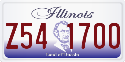 IL license plate Z541700