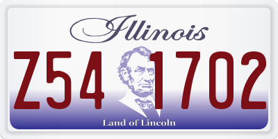 IL license plate Z541702
