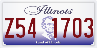 IL license plate Z541703