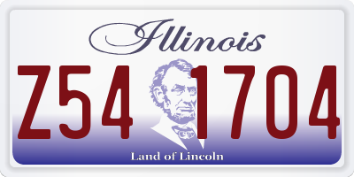 IL license plate Z541704