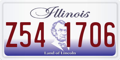 IL license plate Z541706