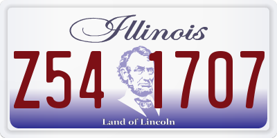 IL license plate Z541707