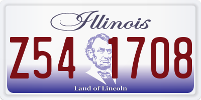 IL license plate Z541708