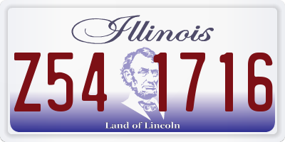IL license plate Z541716
