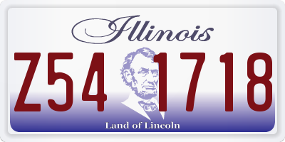 IL license plate Z541718
