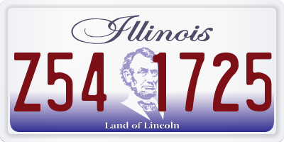 IL license plate Z541725
