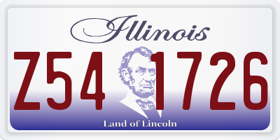 IL license plate Z541726