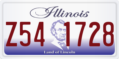 IL license plate Z541728