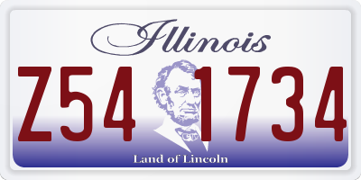 IL license plate Z541734