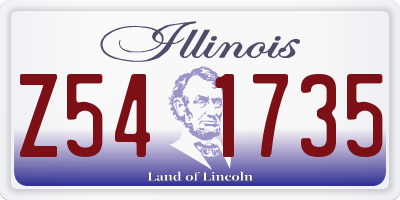 IL license plate Z541735