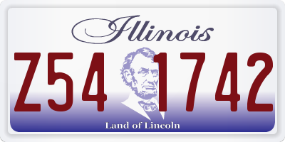 IL license plate Z541742