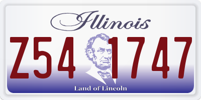 IL license plate Z541747