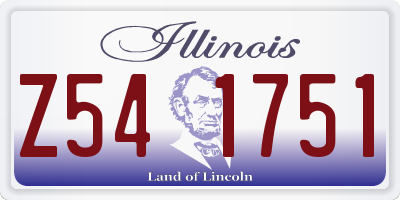 IL license plate Z541751