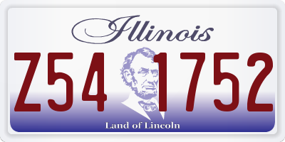 IL license plate Z541752