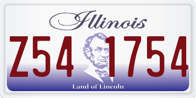 IL license plate Z541754