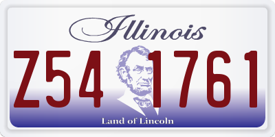 IL license plate Z541761