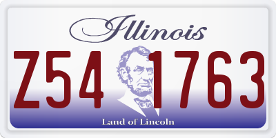 IL license plate Z541763