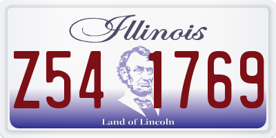 IL license plate Z541769