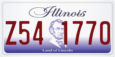 IL license plate Z541770