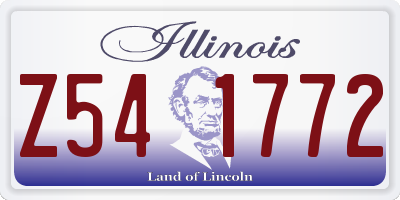 IL license plate Z541772
