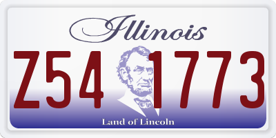 IL license plate Z541773