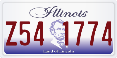IL license plate Z541774