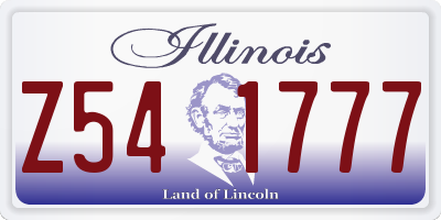 IL license plate Z541777