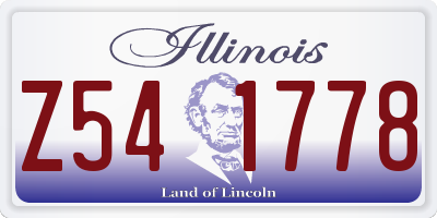 IL license plate Z541778
