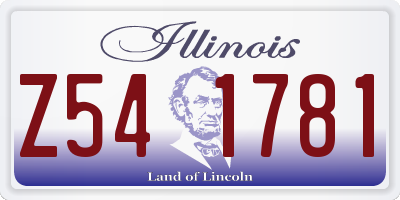 IL license plate Z541781