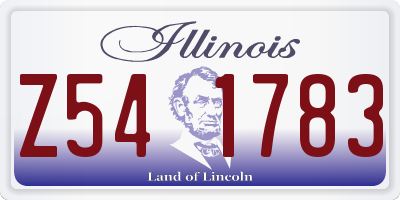 IL license plate Z541783