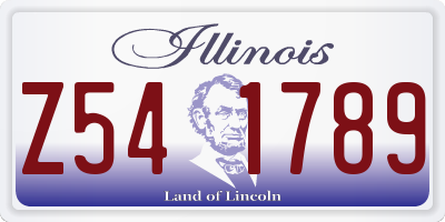 IL license plate Z541789