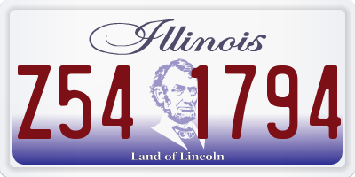 IL license plate Z541794