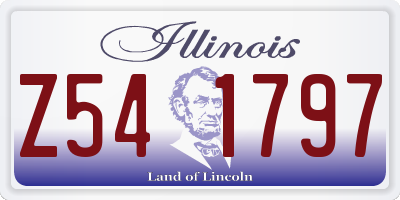 IL license plate Z541797