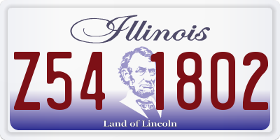 IL license plate Z541802