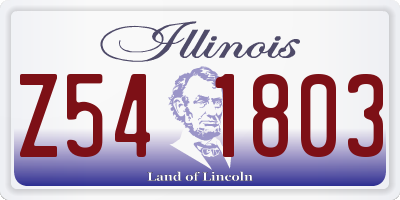 IL license plate Z541803