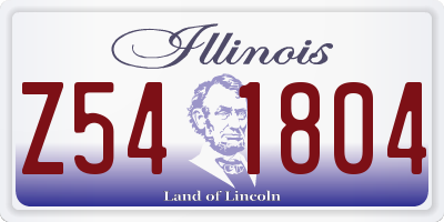 IL license plate Z541804