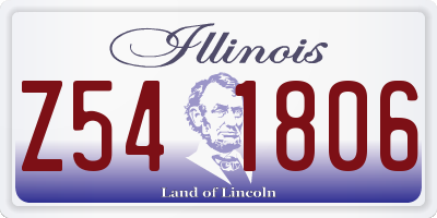 IL license plate Z541806