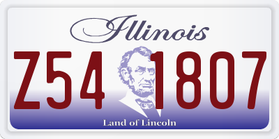 IL license plate Z541807