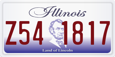 IL license plate Z541817