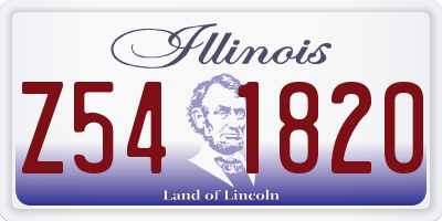 IL license plate Z541820