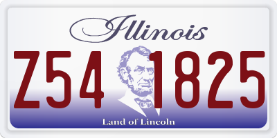 IL license plate Z541825