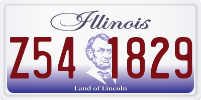 IL license plate Z541829