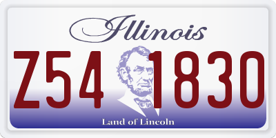 IL license plate Z541830